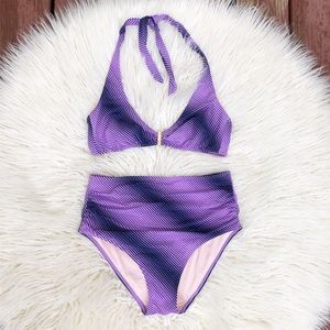 NWOT Victoria’s Secret Ombré Stripe Bikini Set M
